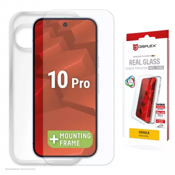 Displex displayschermbeschermglas + hoesje voor Google Pixel 10 Pro, Eco-montageframe, krasbestendig