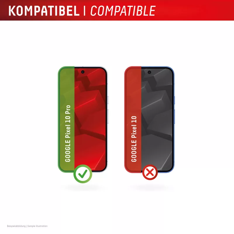 Displex displayschermbeschermglas + hoesje voor Google Pixel 10 Pro, Eco-montageframe, krasbestendig