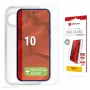 Tempered Glass screenprotector met hoes voor Google Pixel 10 van e.v.i. (DISPLEX echt glas + hoes)