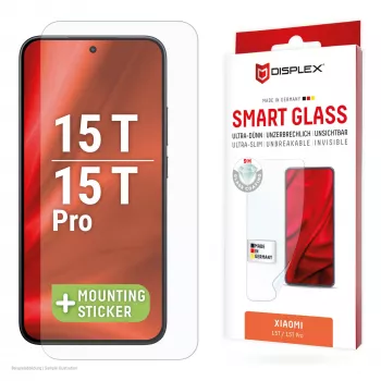 Tempered Smart Glass screenprotector e.v.i. voor Xiaomi 15T / 15T Pro (9H), montagesticker, transparant