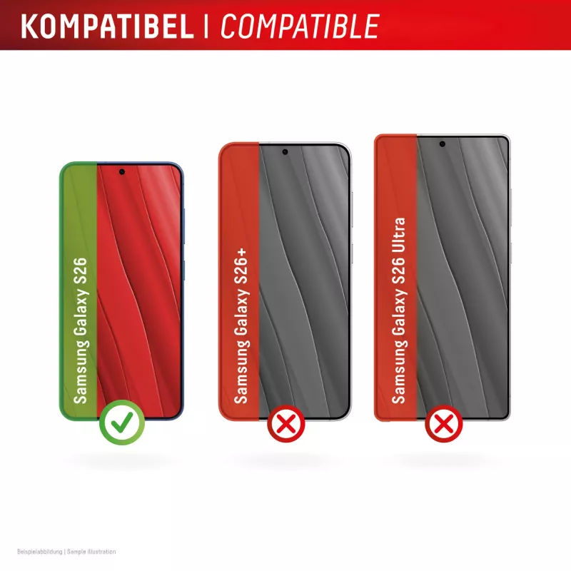 Displex displayschermbescherming + hoes voor Samsung S26, krasvast