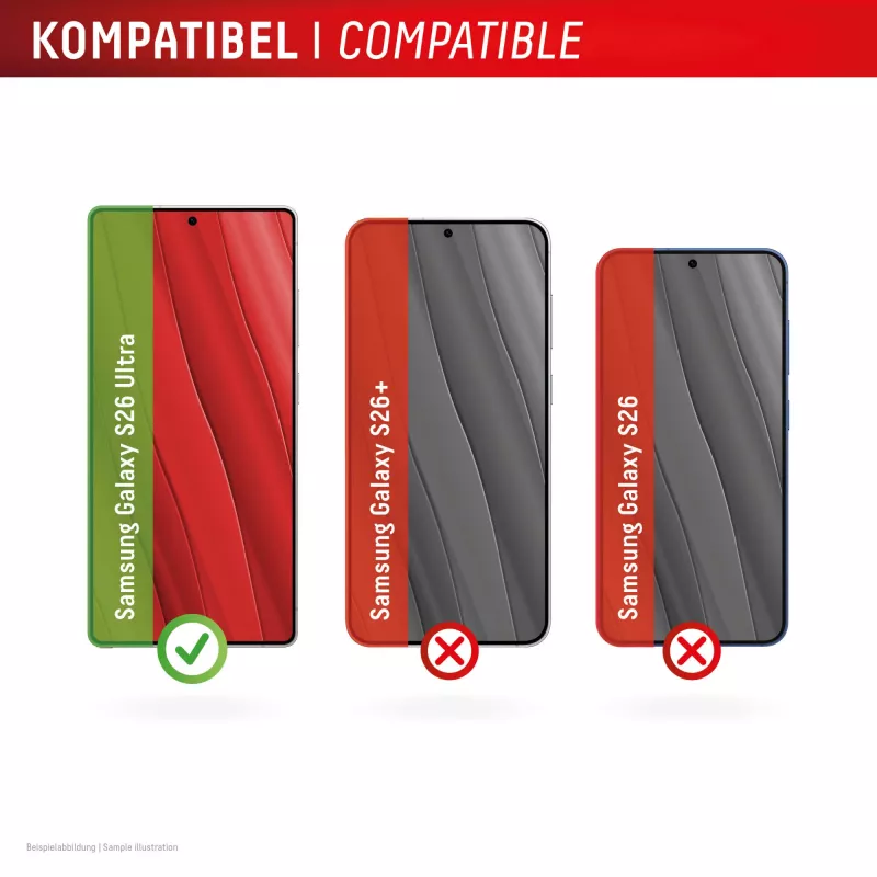 Displex displayschermfolie + hoes voor Samsung S26 Ultra, krasvast