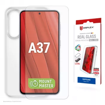 Displex displayschermfolie + hoes voor Samsung A37, krasvast