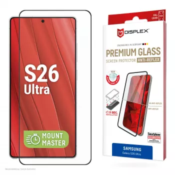 Displex Premium beeldschermbescherming (volledige afdekking, 10H) voor Samsung S26 Ultra, volledige afdekking