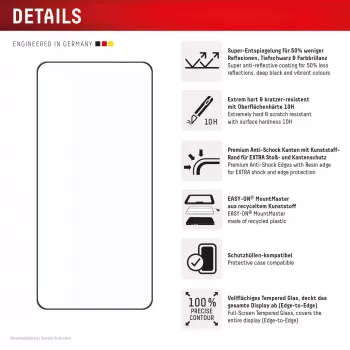 Displex Premium beeldschermbescherming (volledige afdekking, 10H) voor Samsung S26 Ultra, volledige afdekking