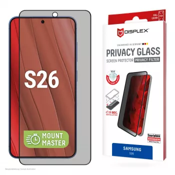 Displex privacy displayschermglas (10H) voor Samsung S26, privacyfilter