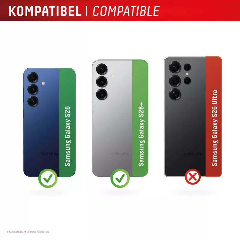 Camerlens-glasbescherming e.v.i. voor Galaxy S26 / S26+, gehard 10H, volledige afdekking, Quick Mount, 2-pack