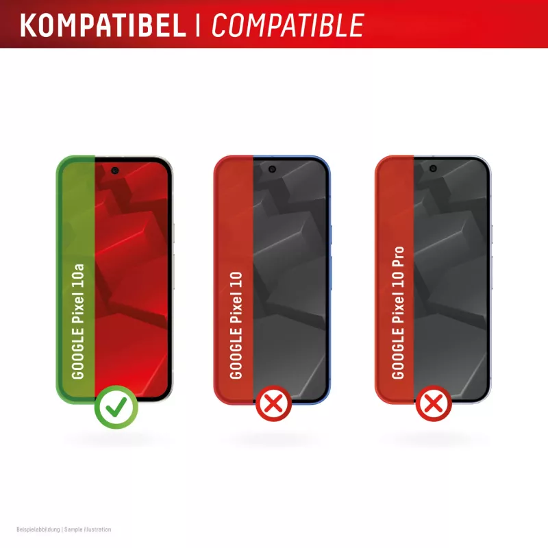 e.v.i. Displex gehard-glas displayschermbescherming 10H voor Google Pixel 10a, transparant, kras- en stootvast