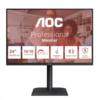 AOC E4 X24E4U computermonitor 61 cm (24 inch) 1920 x 1200 pixel Full HD LED zwart