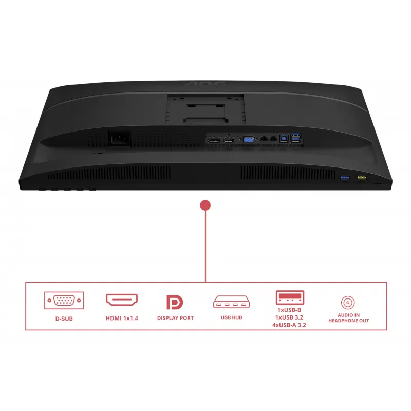 AOC E4 X24E4U computermonitor 61 cm (24 inch) 1920 x 1200 pixel Full HD LED zwart