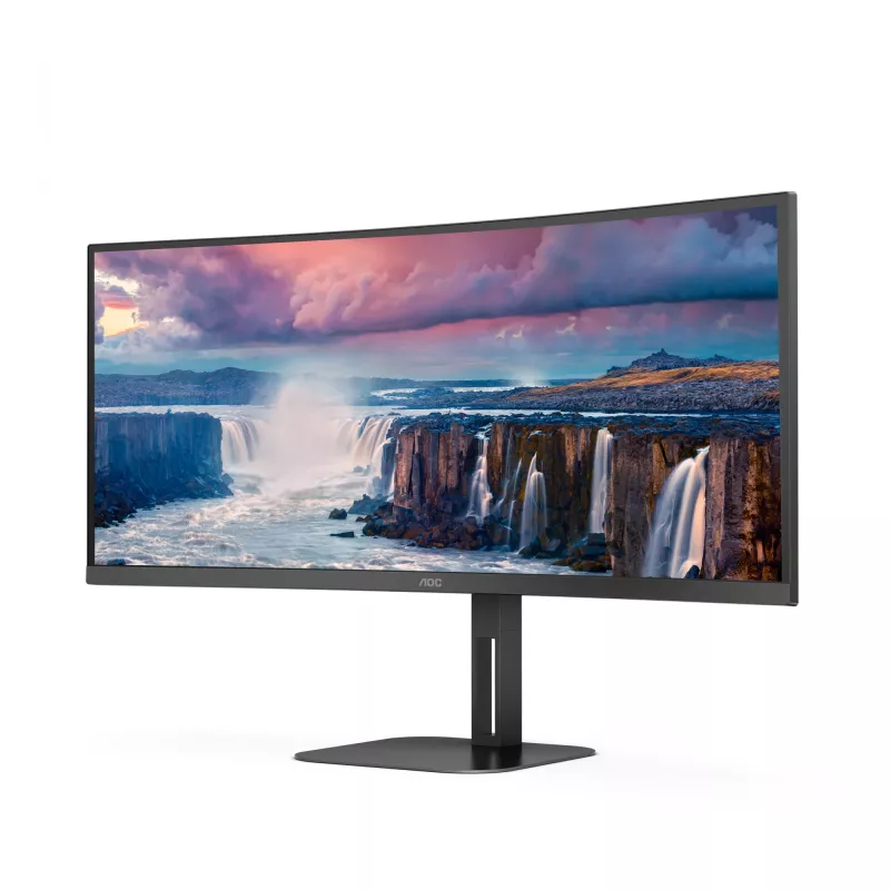 AOC V5 CU34V5C/BK/23 computermonitor 86,4 cm (34 inch) 3440 x 1440 pixel Wide Quad HD LED zwart