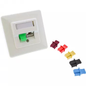 InLine stofkap voor RJ45-bus, blauw, 10 stuks