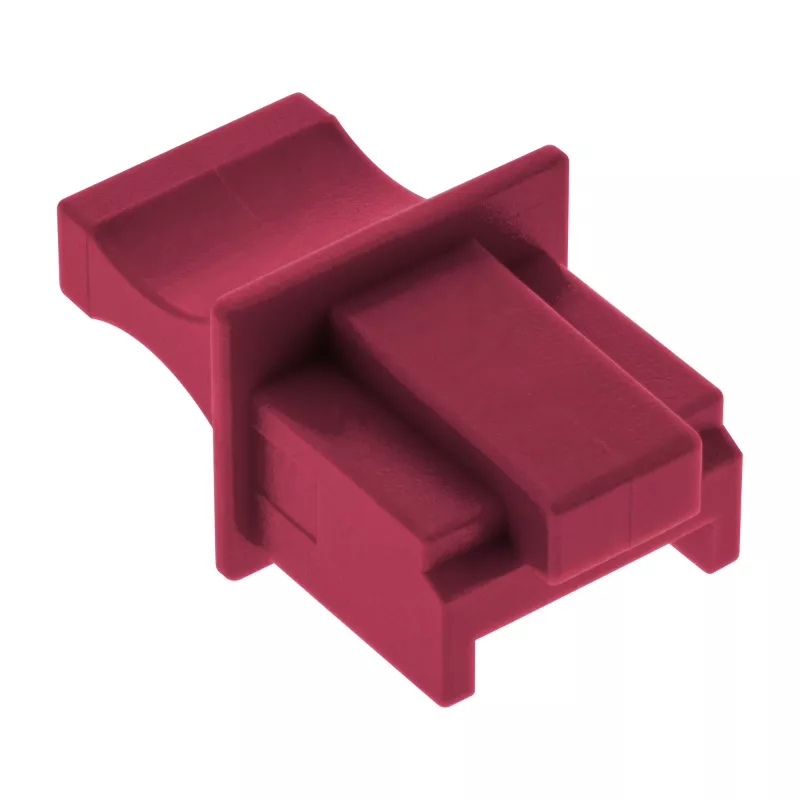 InLine stofkap voor RJ45-bus, donkerrood, 10 stuks