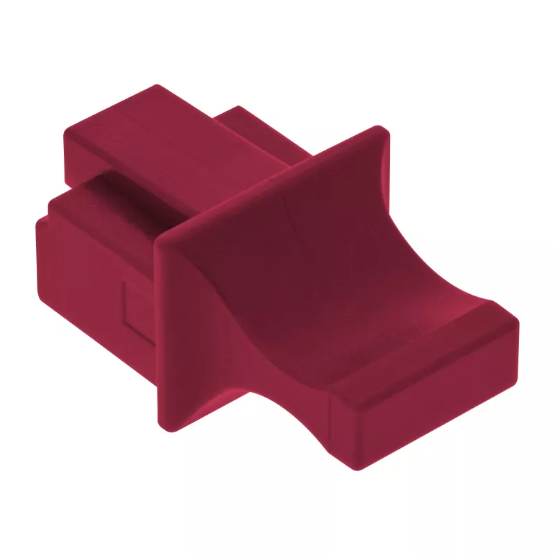 InLine stofkap voor RJ45-bus, donkerrood, 10 stuks