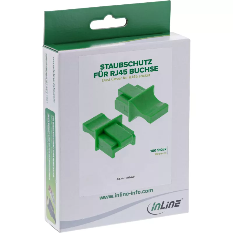 InLine stofkap voor RJ45-bus, groen, 100 stuks