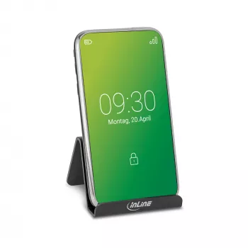 InLine smartphone- en mobiele telefoonhouder voor op het bureau, passieve houder, zwart