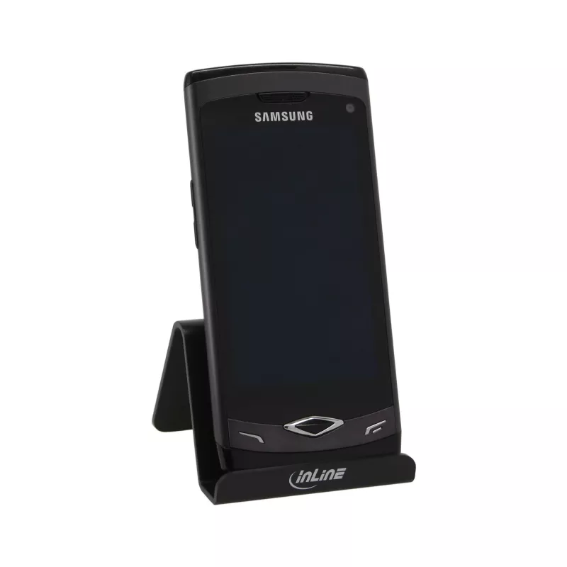 InLine smartphone- en mobiele telefoonhouder voor op het bureau, passieve houder, zwart