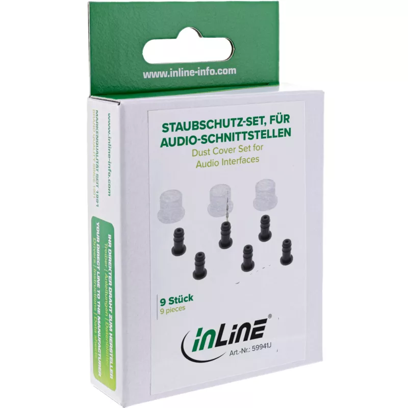 InLine stofkapjesset voor audio-aansluitingen RCA + 3,5 mm 9 stuks InLine 59941J