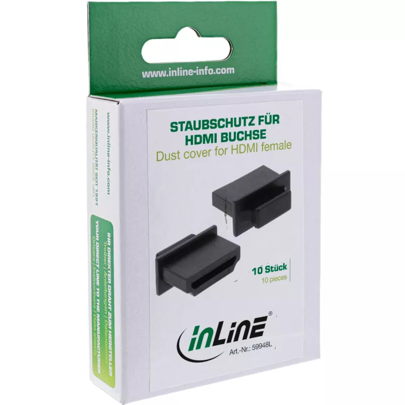 InLine stofkap voor HDMI-bus zwart 10 stuks