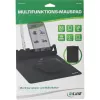 Muismat InLine 55261 — multifunctionele rubberen onderlegger met smartphone- en penhouder, 250×? mm, zwart