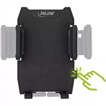 InLine ONE CLICK EASY II auto-smartphonehouder — universele passieve houder, zwart