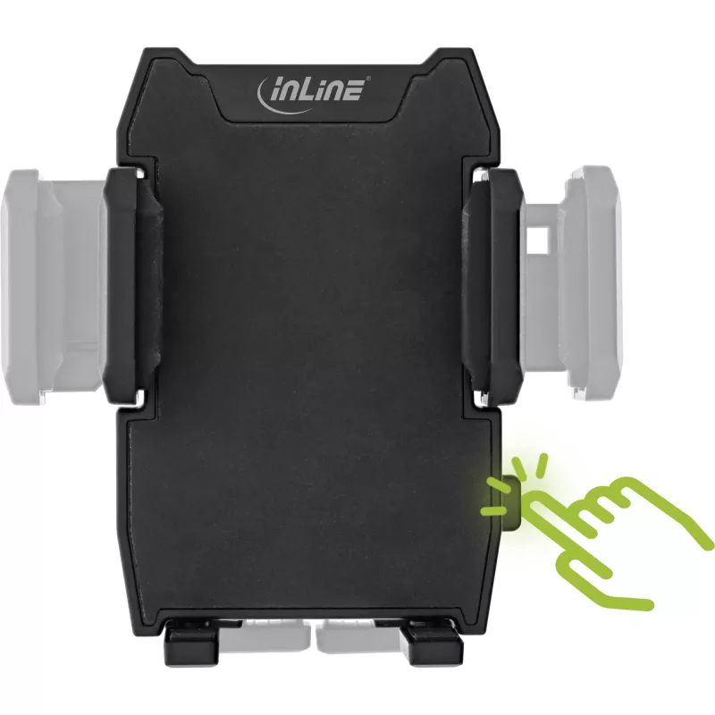InLine ONE CLICK EASY II auto-smartphonehouder — universele passieve houder, zwart