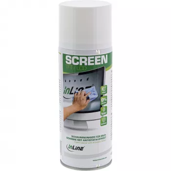 Reinigingsspray InLine Foam Cleaner voor beeldschermen met antistatische werking, 400 ml — voor LCD/TFT/Plasma