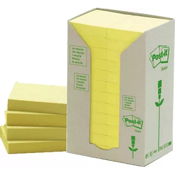 Zelfklevende etiketten Post-IT 38 x 51 mm, geel — 24 pakken × 100 vellen