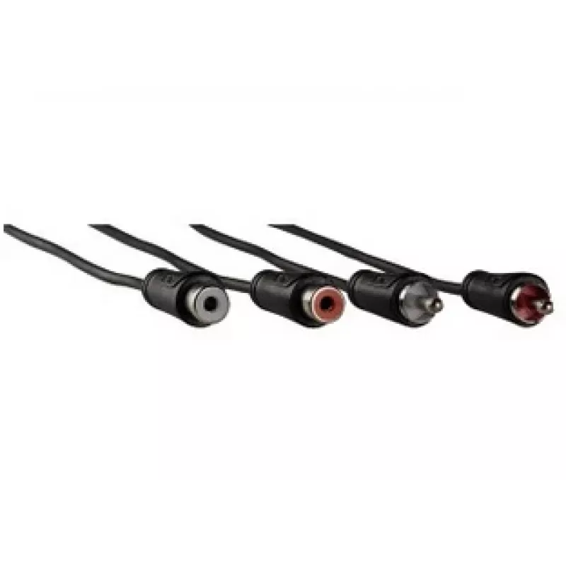 Hama 1,5 m 2 x RCA M/F audiokabel zwart