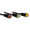 Hama 1,5 m Scart - 3 RCA SCART (21-polig) 3 x RCA Zwart