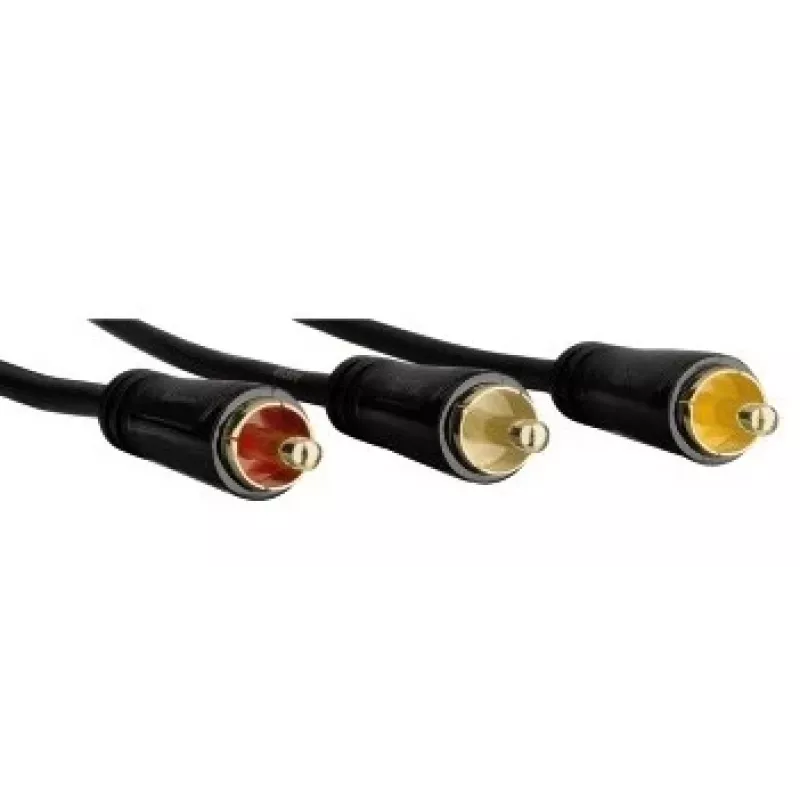 Hama 1,5 m Scart - 3 RCA SCART (21-polig) 3 x RCA Zwart