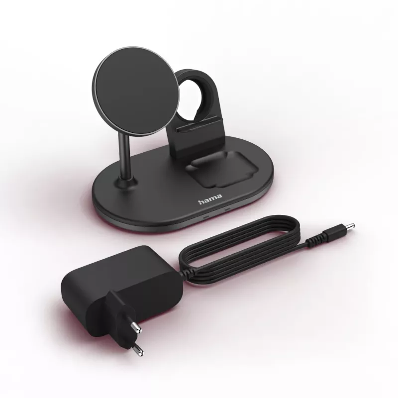 Hama MagCharge multi headset, smartphone, horloge zwart AC draadloos laden snelladen binnen