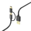 Hama 00201533 USB-kabel USB 2.0 1 m USB-A micro-USB-B zwart