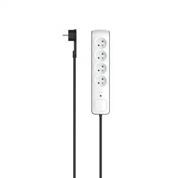 Hama P2223762 overspanningsbeveiliging zwart, wit 4 AC-uitgangen 250 V 3 m