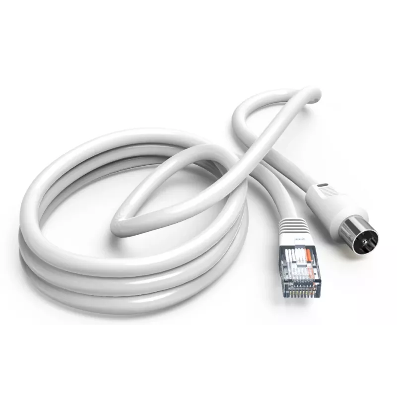 Hama 00205032 coaxkabel 2,5 m RJ-45 wit