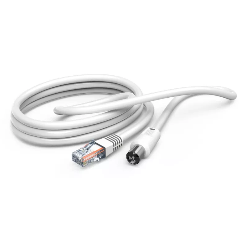 Hama 00205032 coaxkabel 2,5 m RJ-45 wit