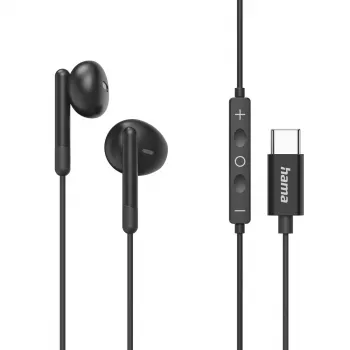 Hama Classy headset bedraad in-ear gesprekken/muziek USB Type-C zwart