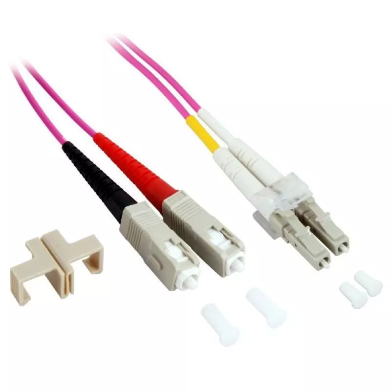 Techly SC/LC multimode 50/125 OM4 15m glasvezelkabel ILWL D5-SCLC-150/OM4