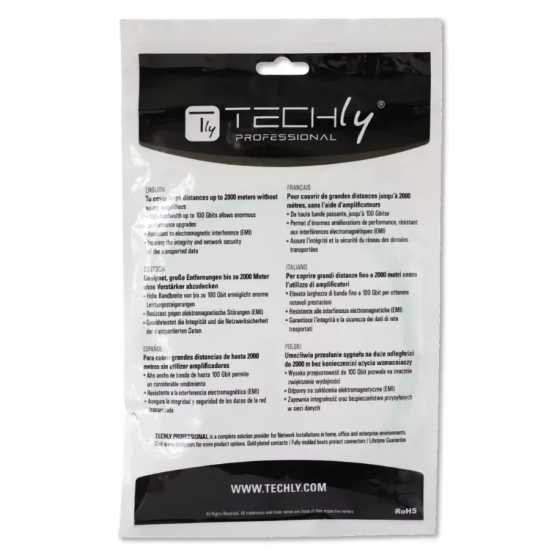 Techly LC/LC multimode 50/125 OM3 15m glasvezelkabel ILWL D5-LCLC-150/OM3