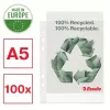 Esselte Recycle Pocket A5, 150 x 210 mm (A5), transparant, polypropyleen (PP), liggend/staand, boven, 0,07 mm