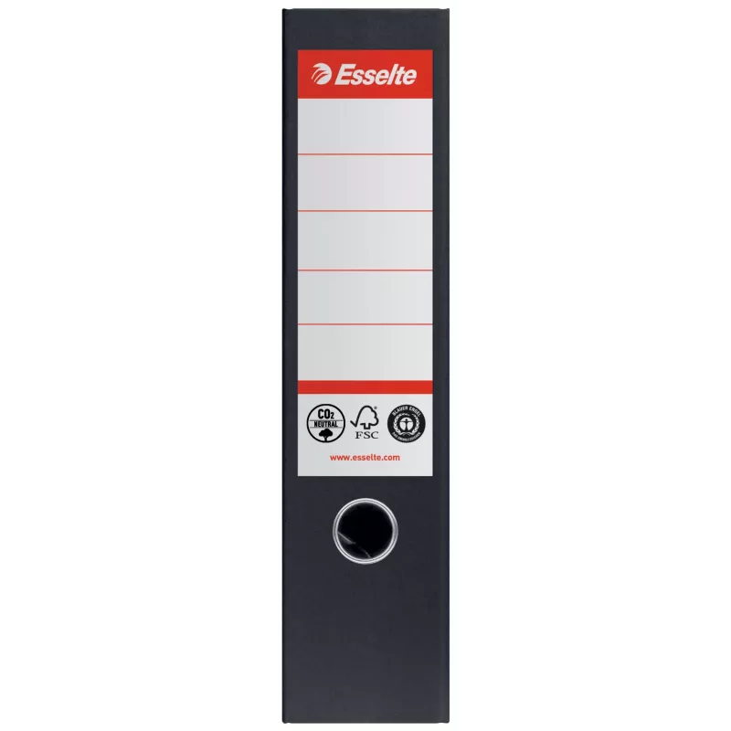 Esselte ordner No.1, 100% recyclingkarton, A4, opbergen, karton, zwart, 500 vel, 80 g/m²