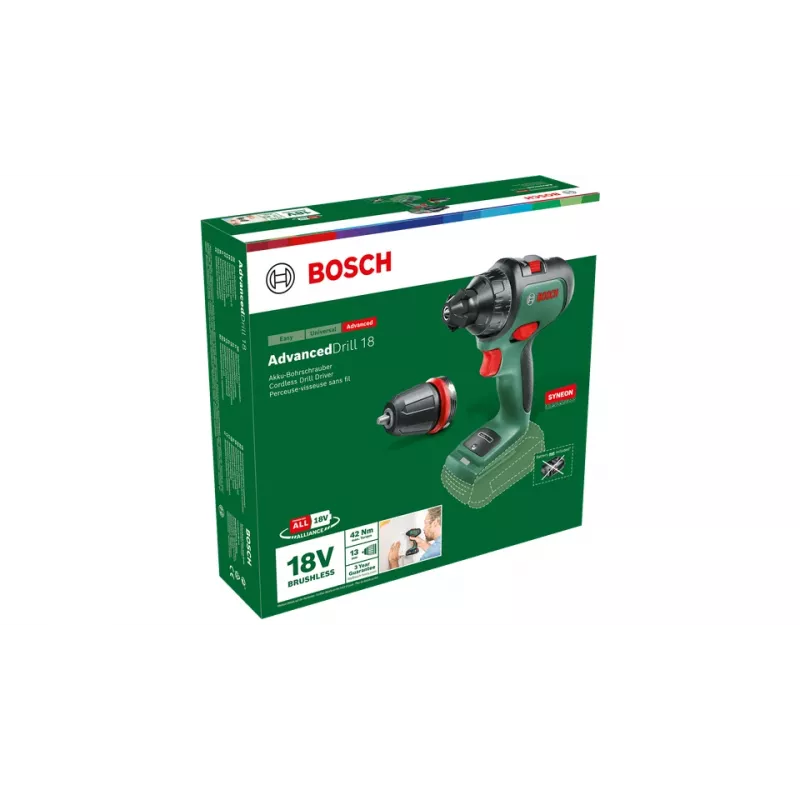 Bosch AdvancedDrill 18 1350 t/min snelspanboorhouder 1 kg groen
