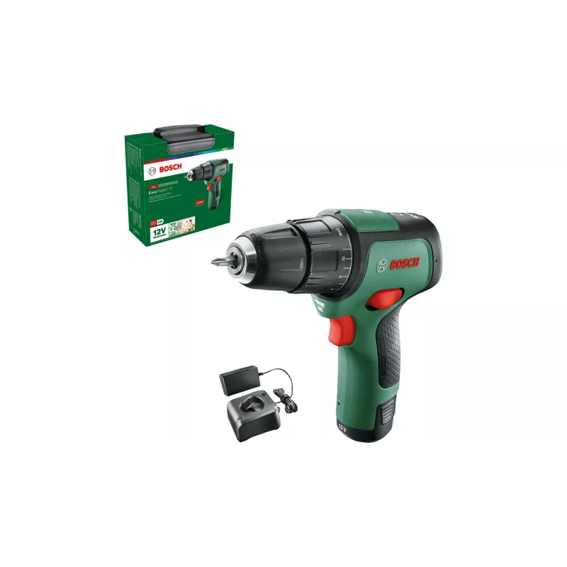 Bosch EasyImpact 12 1300 t/min sleutelloos 1 kg zwart, groen