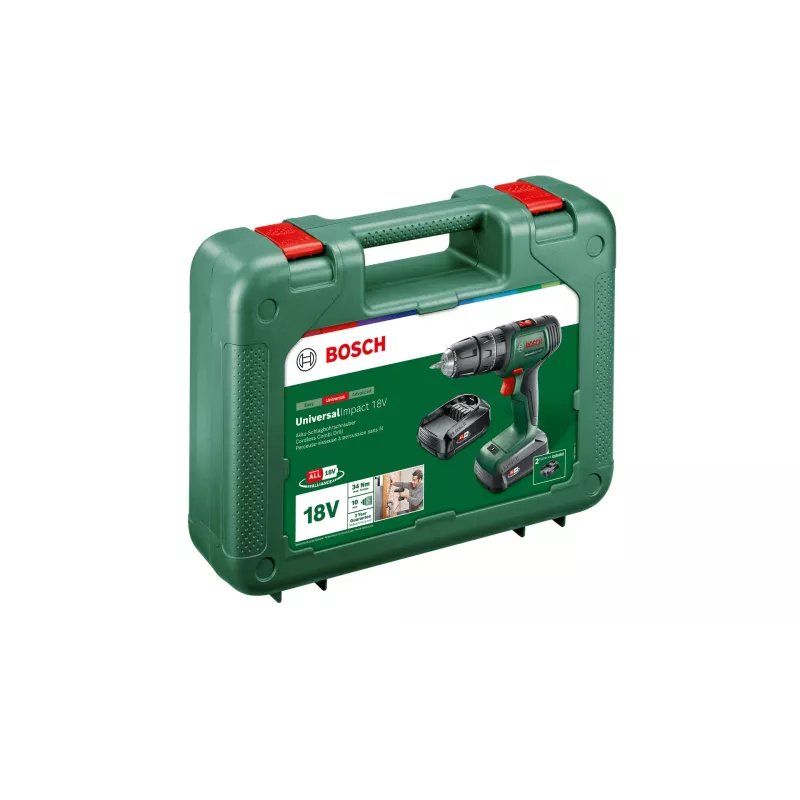 Bosch UniversalImpact 18V 1450 RPM sleutelloos 1,3 kg zwart, groen, rood