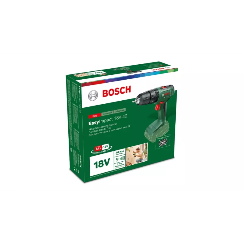 Bosch EasyImpact 18V 40 1630 RPM sleutelloos 1,4 kg groen