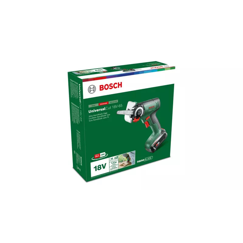 Bosch UniversalCut 18V-65 accu-tuinzaag, incl. accu en oplader, 06033D5202