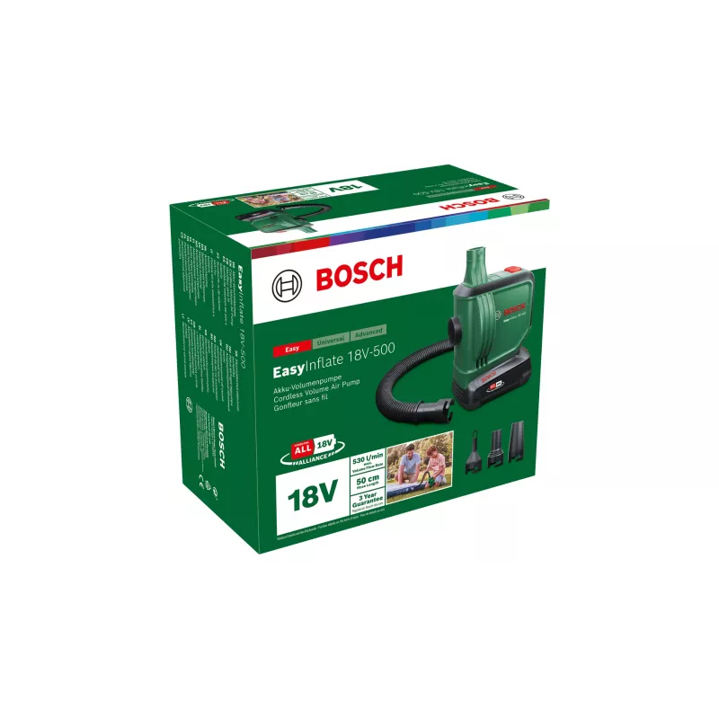 Bosch EasyInflate 18V-500 elektrische luchtpomp 0,03 bar 530 l/min