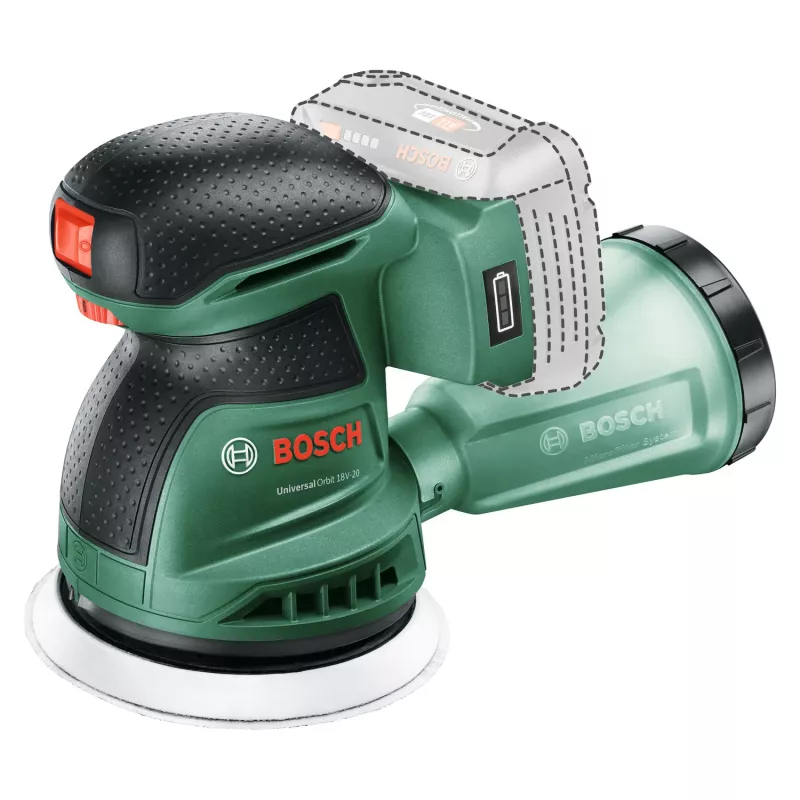 Bosch UniversalOrbit 18V-20 (BareTool), excenterschuurmachine, orbitaal, groen, Duitsland, accu, 18 V