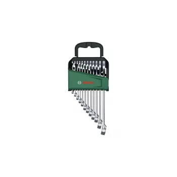 Bosch 1 600 A02 Z9D, 6,7,8,9,10,11,12,13,14,15,17,19 mm, roestvrij staal, chroom-vanadiumstaal, satin, 12 stuks