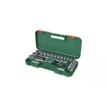 Bosch 1600A02Z9F 1/2 in ratel- en dopsleutelset, 25 st., groen